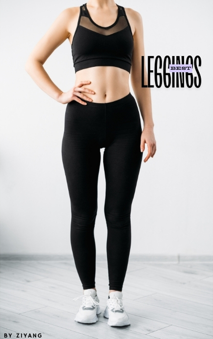 A woman wearing a black sports bra and leggings, showcasing the best leggings for workouts and daily comfort.