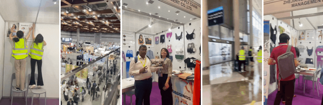 This dynamic image describes four different scenes, all about the Ziyang exhibition