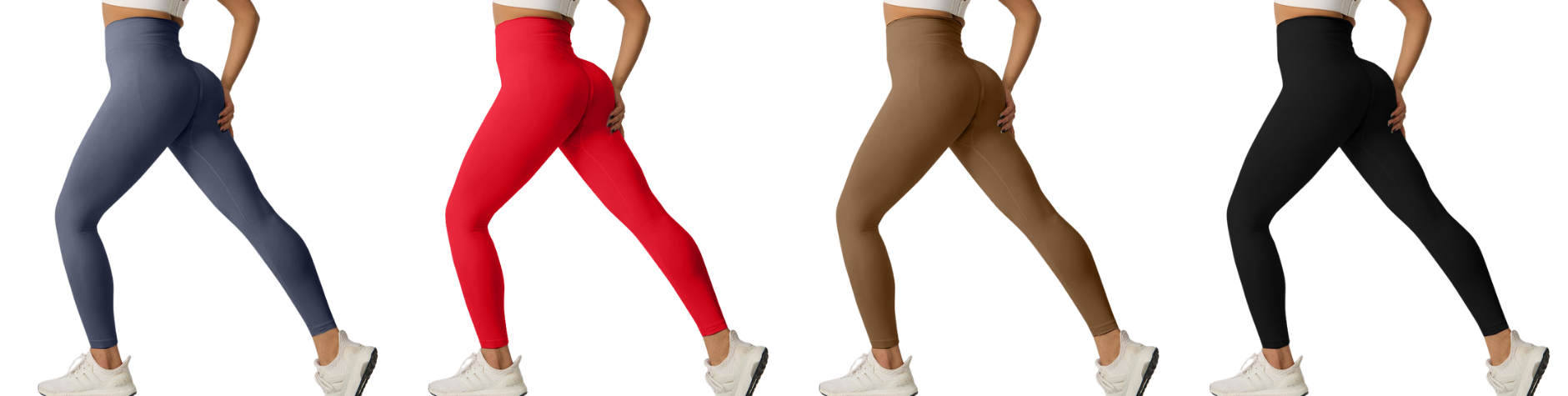 Plain High-Waist Tummy Control Leggings