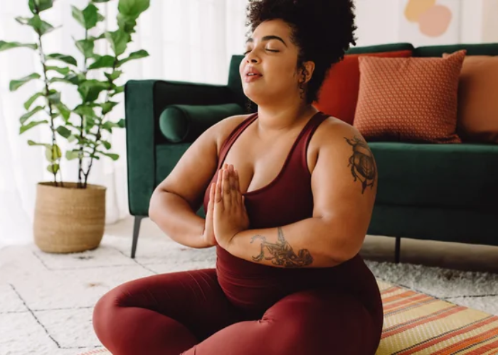 An informative image or illustration introducing the basics of yoga, its benefits, and how it promotes mind-body wellness for beginners