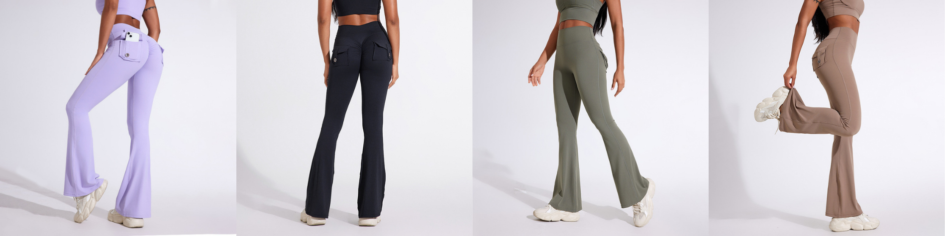 Women's Flared Leggings with Pockets
